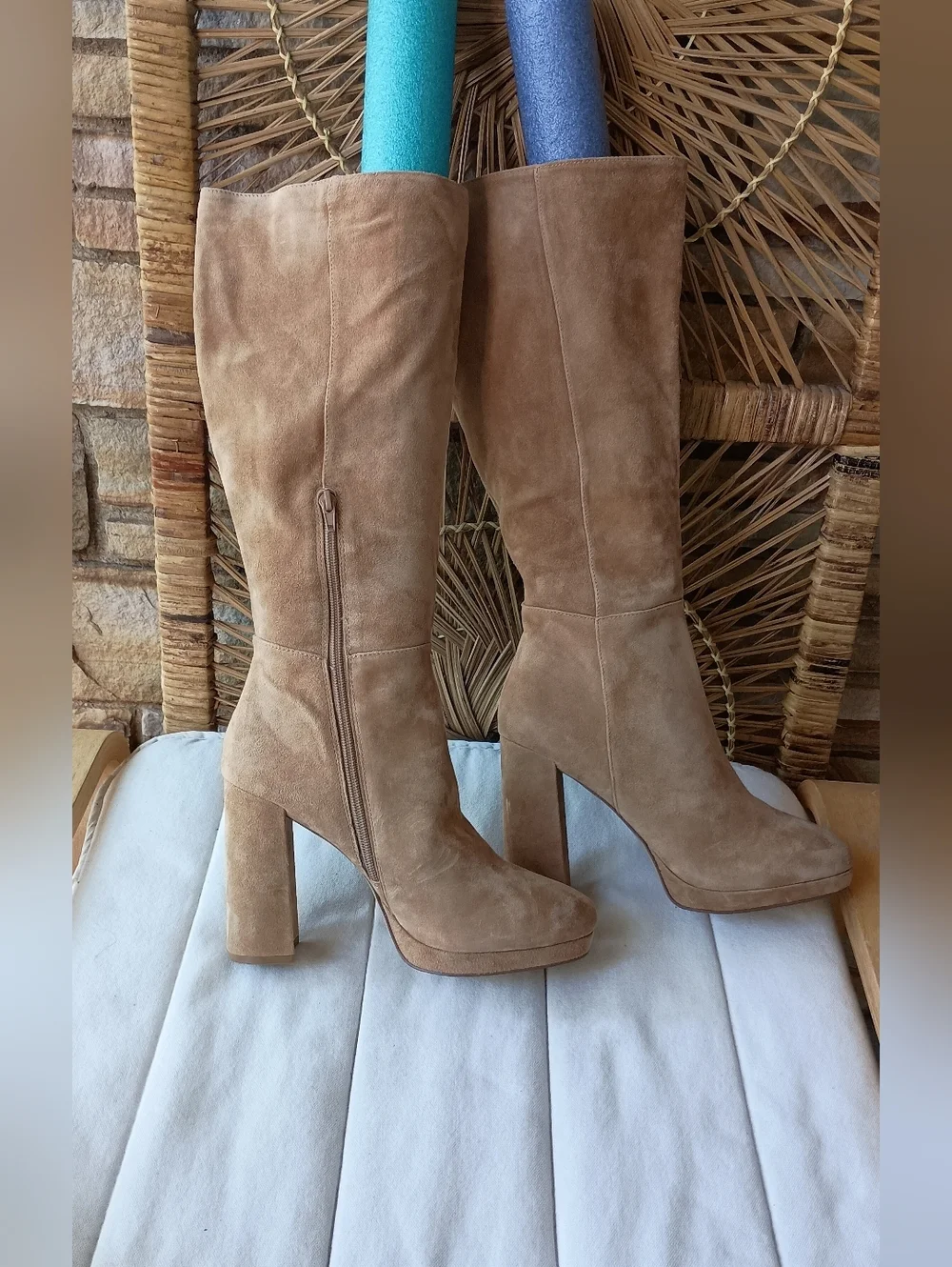 Steve Madden Tan Suede Leather Over-the-Knee Boots_10